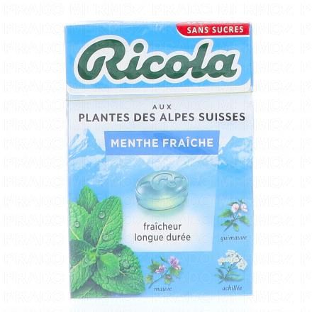 RICOLA Bonbons aux plantes suisses Menthe fraîche Sans sucres 50g