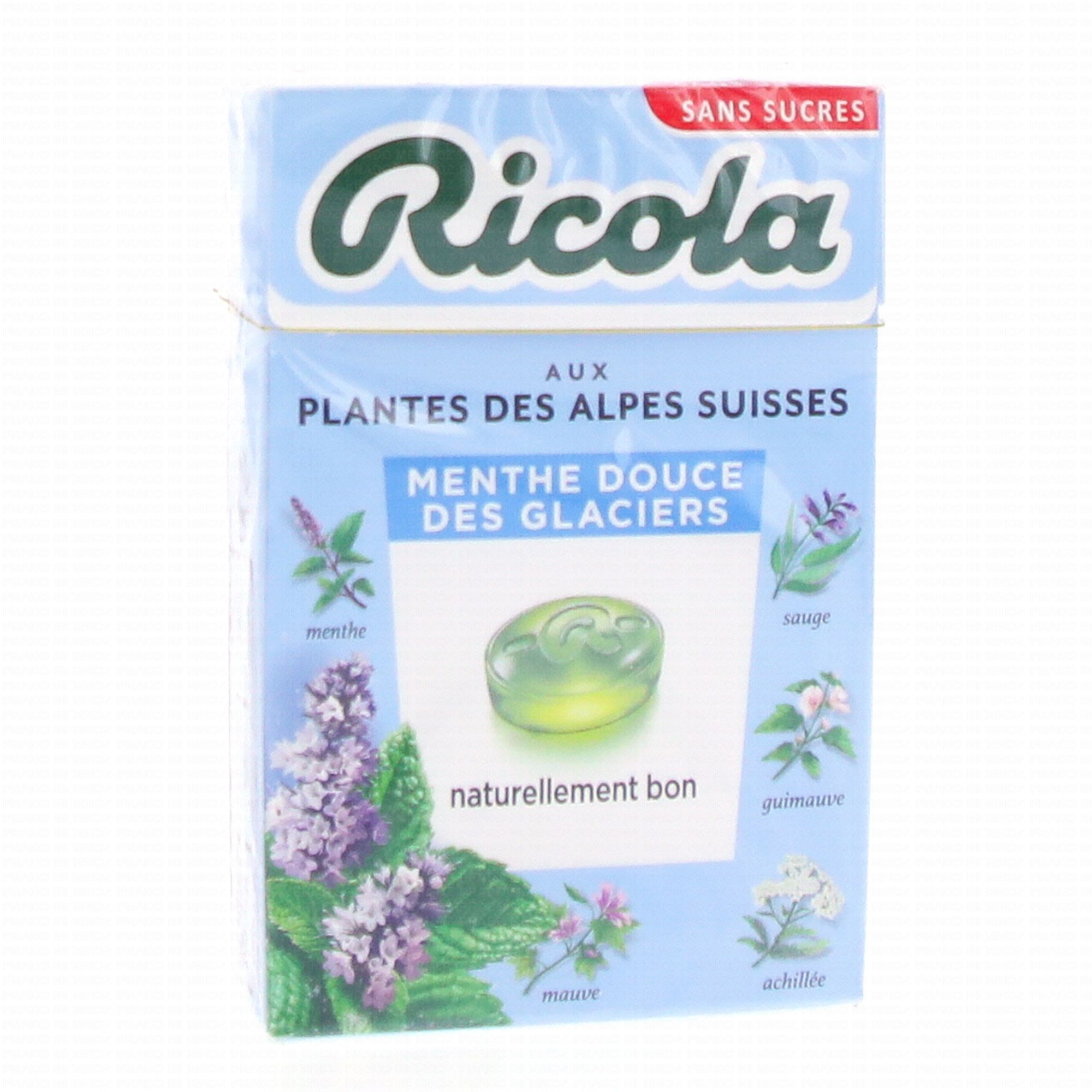 RICOLA Bonbons aux plantes suisses goût menthe douce des glaciers 50g -  Pharmacie Prado Mermoz