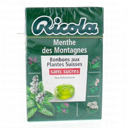 RICOLA Bonbons aux plantes suisses goût menthe des montagnes 50g