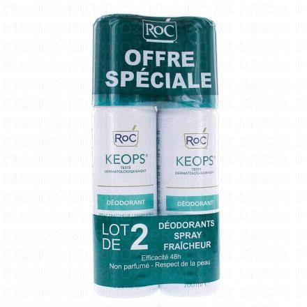 ROC KEOPS D&eacute;odorant Spray fra&icirc;cheur (lot 2 x 100ml)