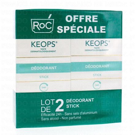 ROC KEOPS D&eacute;odorant stick 24h (2*40 ml)