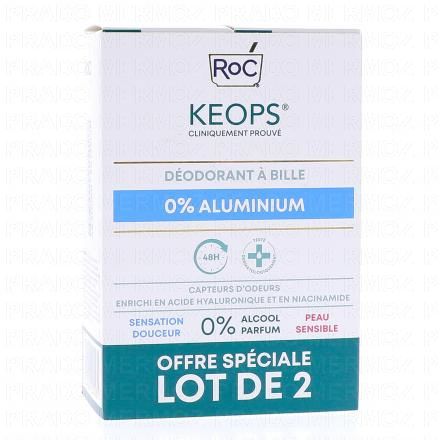 ROC Keops - D&eacute;odorant Roll On 0% Aluminium 48h (2x30ml)