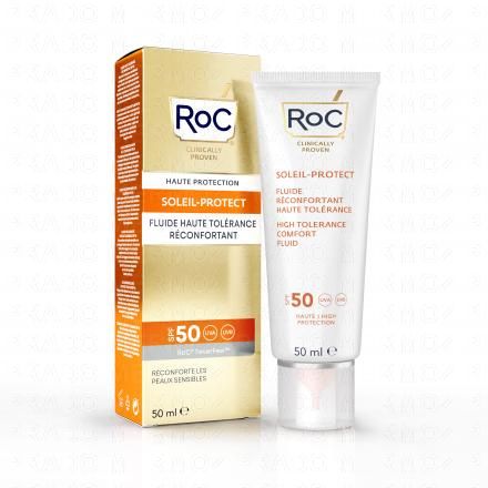 ROC Soleil-Protect fluide haute tol&eacute;rance r&eacute;confortant SPF50 50ml