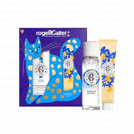 ROGER & GALLET Coffret Eau Parfum&eacute;e Bienfaisante Vanille Soleil 30ml et sa Cr&egrave;me Mains