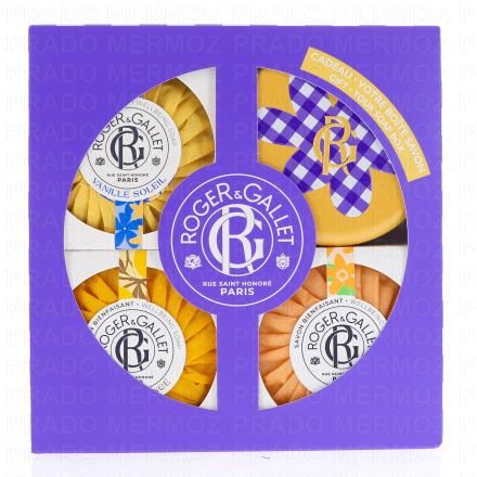 ROGER & GALLET Coffret f&ecirc;te des m&egrave;res - Trio Savons Bienfaisants 3x100g