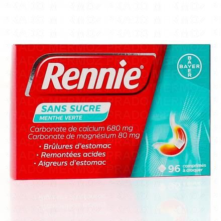 Rennie Sans sucre menthe verte 96 comprimés