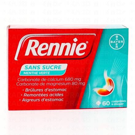 Rennie sans sucre (boîte de 60 comprimés)