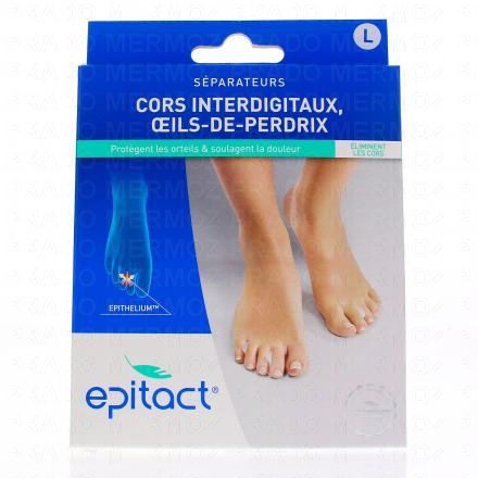 EPITACT S&eacute;parateurs de cors interdigitaux oeils de perdrix &agrave; l'epithelium (lot de 4 grands)