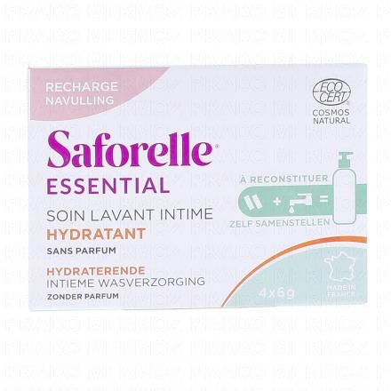 SAFORELLE Essential - Soin Lavant Intime Hydratant rechargeable (recharge de 4 batonnets)