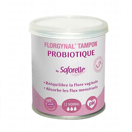SAFORELLE Florgynal tampons probiotique normaux (boîte de 12)