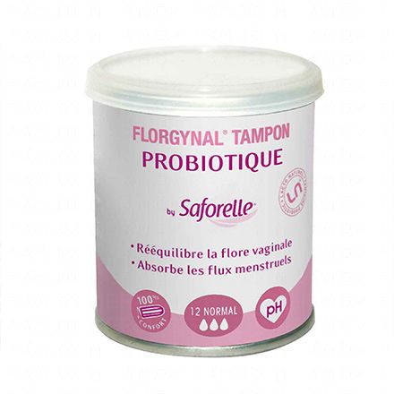 SAFORELLE Florgynal tampons probiotique normaux (bo&icirc;te de 12)