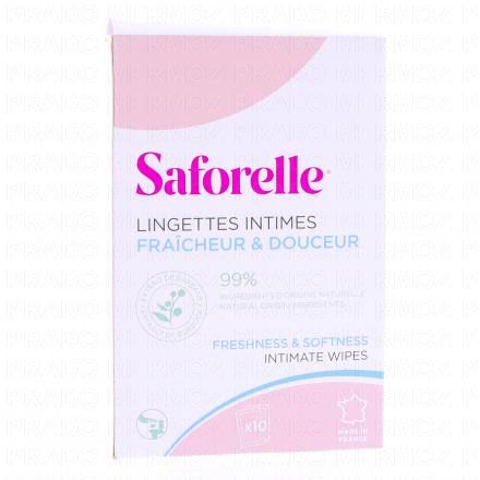 SAFORELLE Lingettes nettoyantes intime x 10 sachets individuels