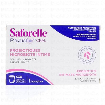 SAFORELLE Physioflor - Probiotiques microbiote intime 30 g&eacute;lules