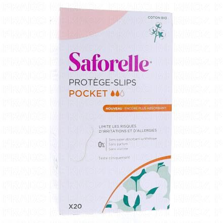 SAFORELLE Prot&egrave;ge-slips pocket (boite de 20)
