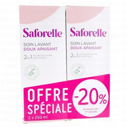 SAFORELLE Soin lavant doux lot de 2 flacon 250ml