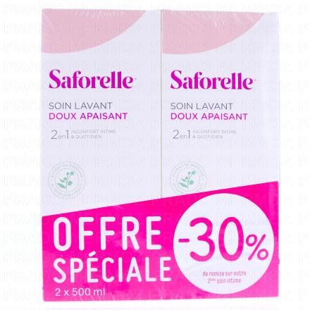 SAFORELLE Soin lavant doux lot de 2 flacon 500ml