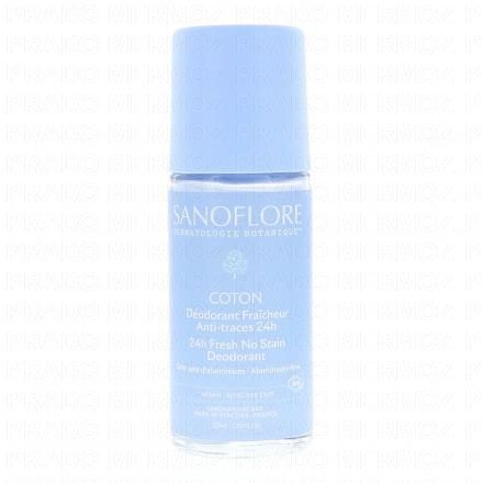SANOFLORE D&eacute;odorant Coton Fra&icirc;cheur Anti-Traces 24h Bio 50ml
