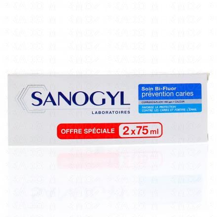 SANOGYL dentifrice soin bi-fluor pr&eacute;vention caries 75ml (lot de 2)