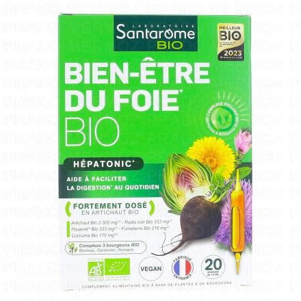 SANTAROME Bien-&Ecirc;tre du Foie Bio - H&eacute;patonic x20 ampoules