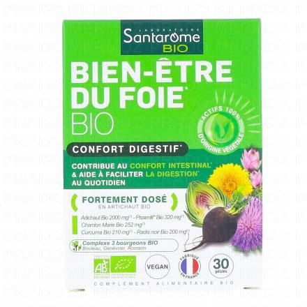 SANTAROME Expert Digest - Bien-&Ecirc;tre du Foie Bio x30 g&eacute;lules