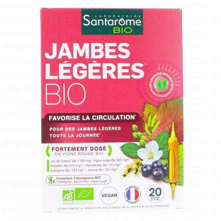 SANTAROME Jambes L&eacute;g&egrave;res Bio x20 ampoules