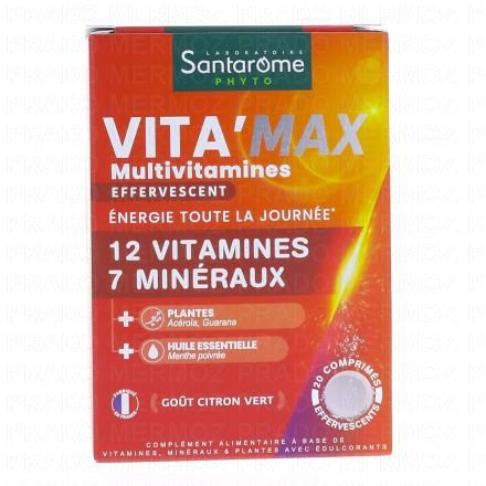 SANTAROME Multivitamines Vita'Max Effervescent x20 comprim&eacute;s