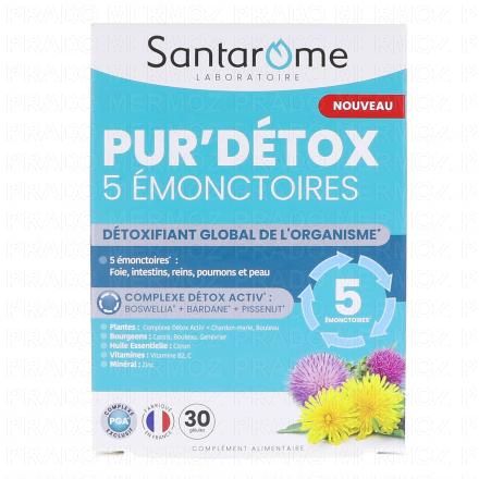 SANTAROME Pur'Detox 5 Emonctoires x30 gélules