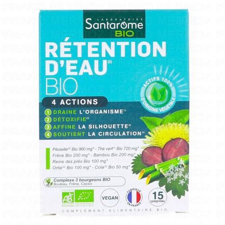 SANTAROME R&eacute;tention d'Eau Bio 15 comprim&eacute;s