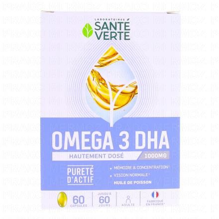 SANT&Eacute; VERTE Om&eacute;ga 3 1000mg de DHA m&eacute;moire & concentration 60 capsules