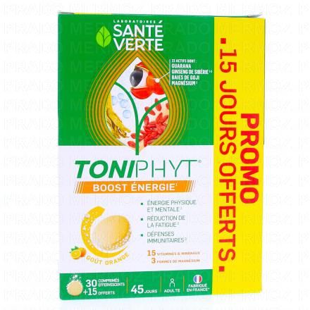 SANTE VERTE Toniphyt Boost Energie 30 comprim&eacute;s effervescents