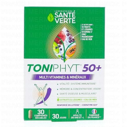 SANTE VERTE Toniphyt - multivitamines et min&eacute;raux x30 comprim&eacute;s