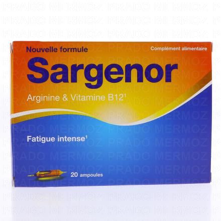 SARGENOR Arginine & Vitamine B12 x20 ampoules