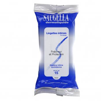 SAUGELLA Lingettes dermoliquide (15 lingettes)
