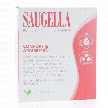 SAUGELLA Poligyn lingettes (10 lingettes)