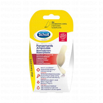 SCHOLL Pansements ampoules (x6)