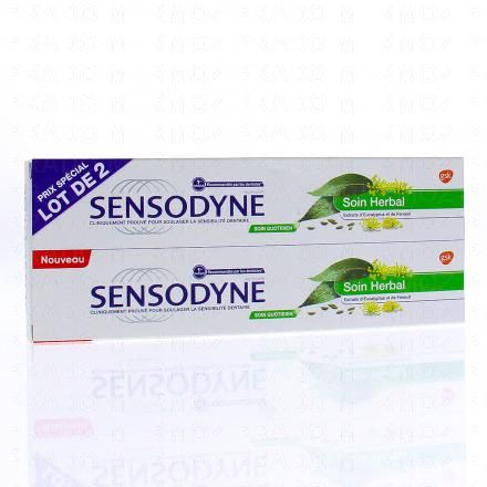 SENSODYNE Dentifrice sensibilit&eacute; Soin herbal (2*75ml)