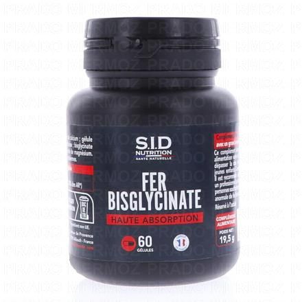 SID NUTRITION Fer Bisglycinate x60 g&eacute;lules