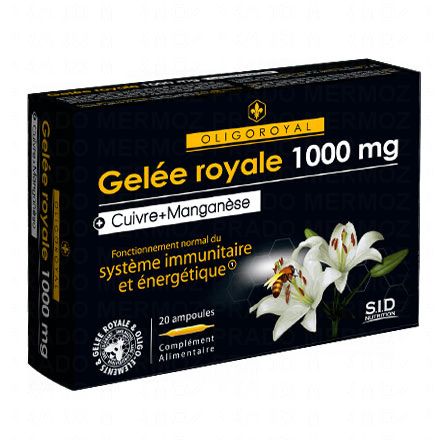 SID NUTRITION Oligoroyal gel&eacute;e royale 1000mg - cuivre & mangan&egrave;se