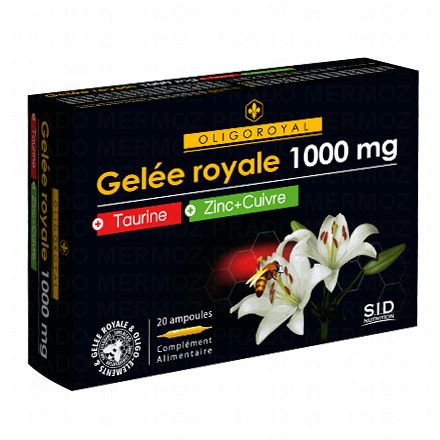 SID NUTRITION Oligoroyal gel&eacute;e royale 1000mg - taurine & zinc de cuivre