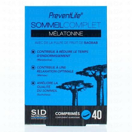 SID NUTRITION PreventLife SommeilComplet bo&icirc;te de 40 comprim&eacute;s