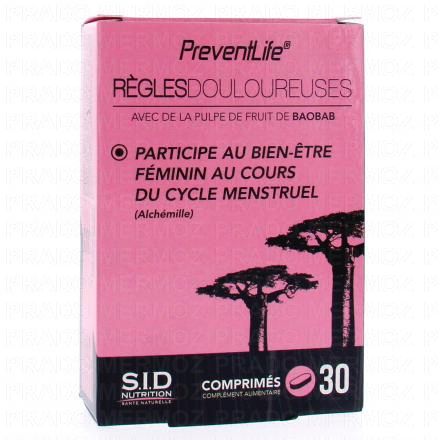 SID NUTRITION Preventlife - R&egrave;gles douloureuses x30 comprim&eacute;s