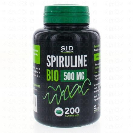 SID NUTRITION Spiruline Bio 500mg 200 comprim&eacute;s