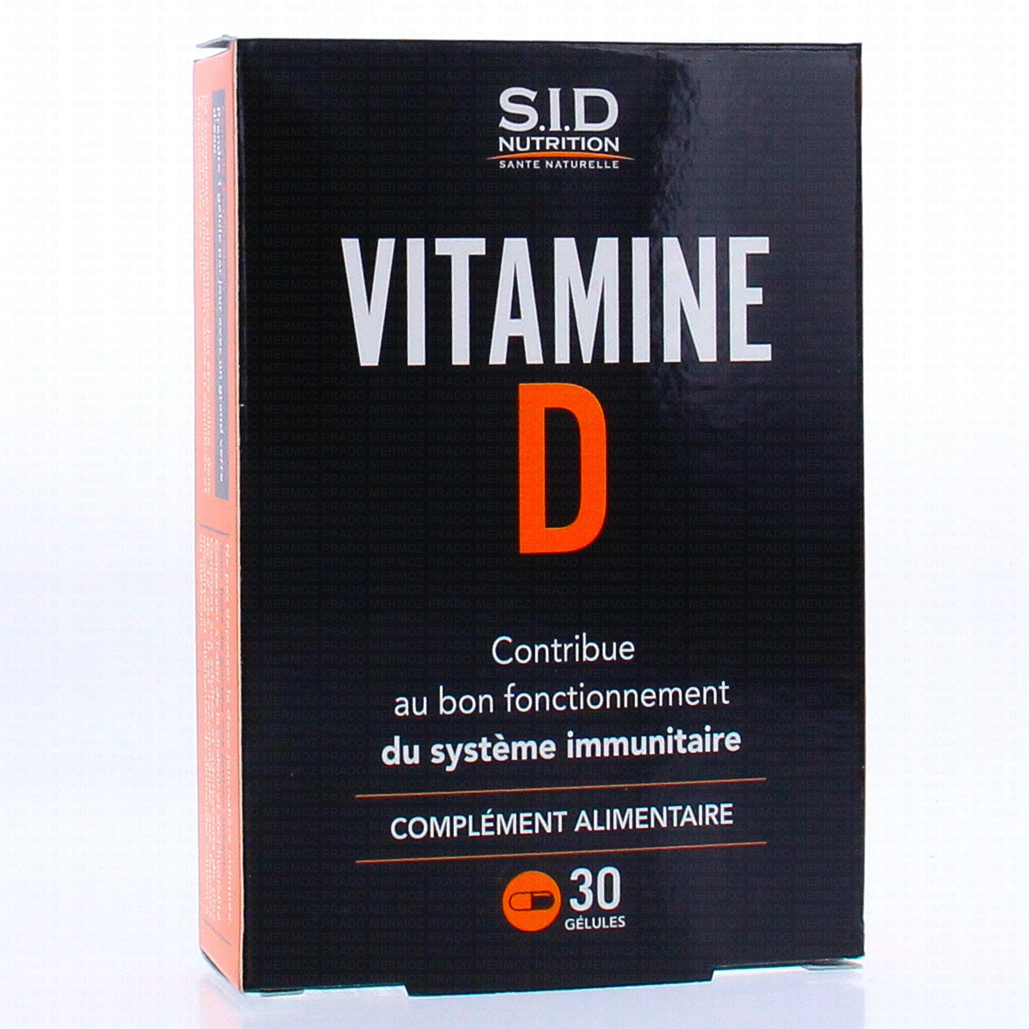 SID NUTRITION Vitamine D 30 gélules Pharmacie Prado Mermoz