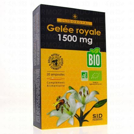 SID OligoRoyal Gel&eacute;e Royale 1500mg 20 ampoules