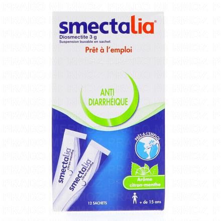 SMECTALIA Anti-Diarrheique 3g citron menthe x12 sachets