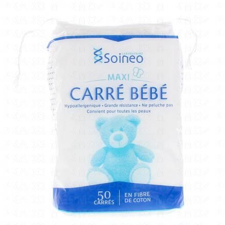SOINEO Carr&eacute; coton b&eacute;b&eacute; Maxi x50