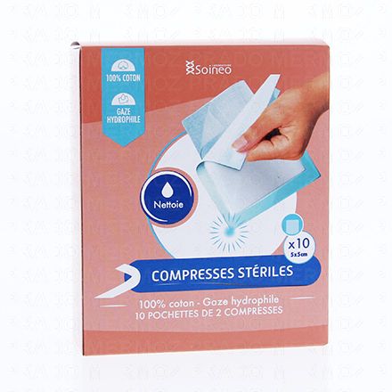 SOINEO Compresses stérilles gaze 5x5cm (x10)