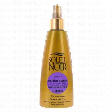 SOLEIL NOIR Huile s&egrave;che vitamin&eacute;e SPF30 spray 150ml