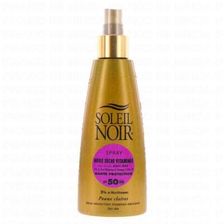 SOLEIL NOIR Huile s&egrave;che vitamin&eacute;e SPF50 spray 150ml