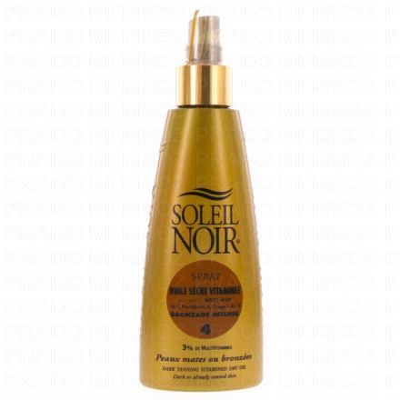 SOLEIL NOIR Huile s&egrave;che vitamin&eacute;e bronzage intense SPF4 spray 150ml
